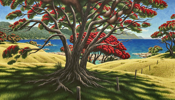 Old Man Pohutukawa - Lottin Point - large